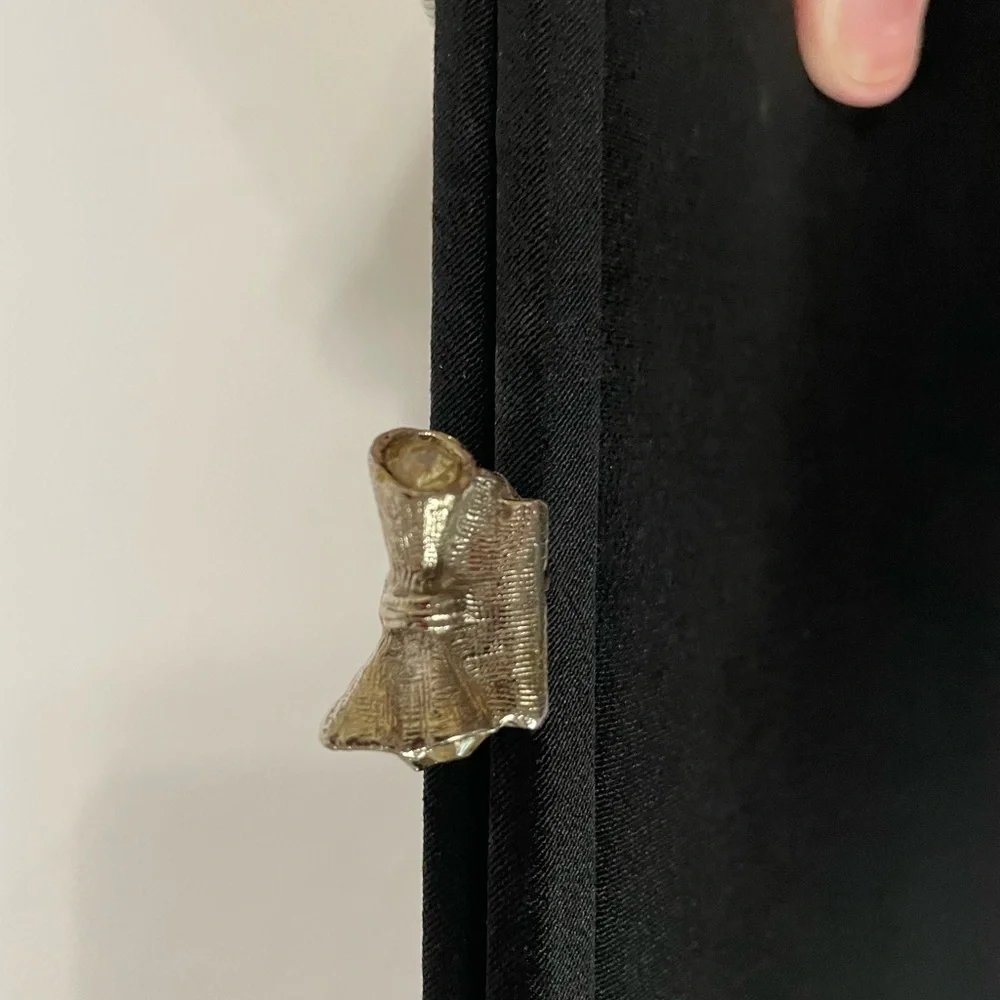 Vintage Rulo Creations Black Satin Clutch - Picture 4 of 5